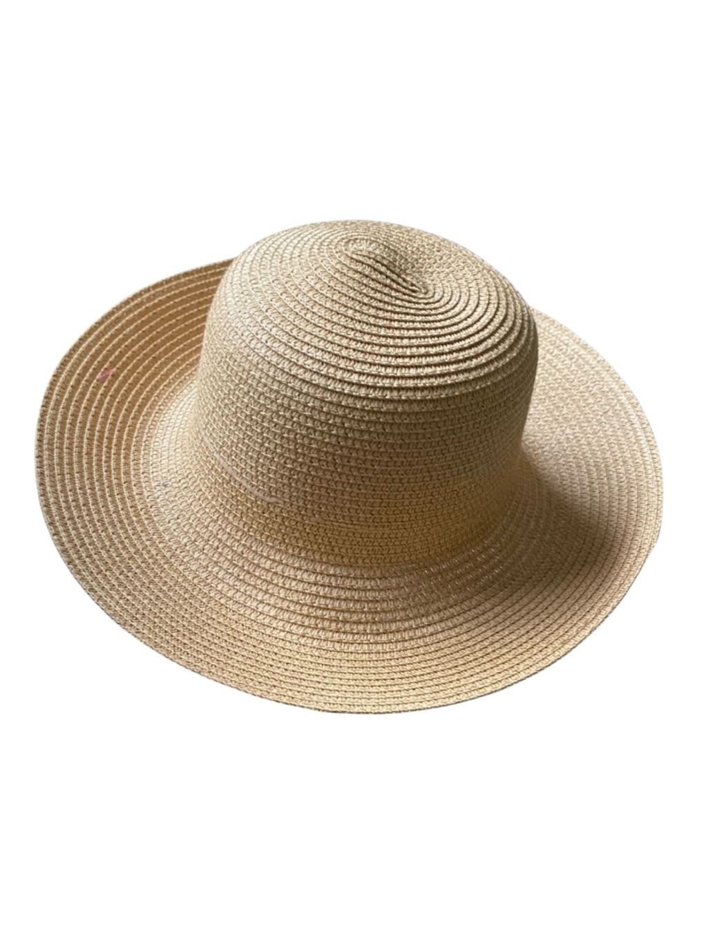 Marcus Adler New York Womens One Size Tan Paper Straw Wide Brim Sun Hat